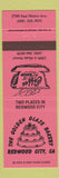 Matchbook Cover - Golden Glaze Bakery Redwood City CA