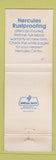 Matchbook Cover - Hercules Car Truck Rustproofing