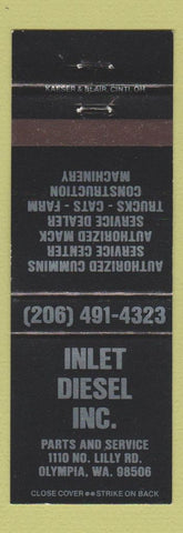 Matchbook Cover - Inlet Diesel Parts Cummins Olympia WA