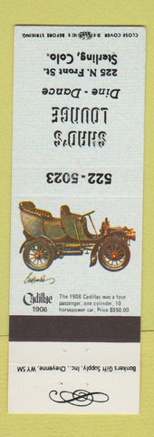 Matchbook Cover - Shad's Lounge Sterling Colorado Logan County
