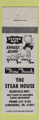 Matchbook Cover - Steak House Lewisburg TN WORN
