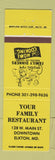 Matchbook Cover - Your Family Restaurant Elkton MD