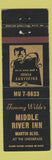 Matchbook Cover - Middle River Inn Tommy Wilde's