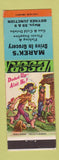 Matchbook Cover - Marek's Drive In Grocery Goynes Junction TX hillbilly