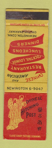 Matchbook Cover - Chinese Hitching Post girlie Newington CT WEAR