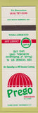 Matchbook Cover - Prego Ristorante Italian Aurora ON