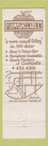 Matchbook Cover - The Hillside Restaurant Plymouth MI
