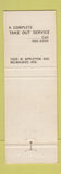 Matchbook Cover - Zarders Restaurant Milwaukee WI