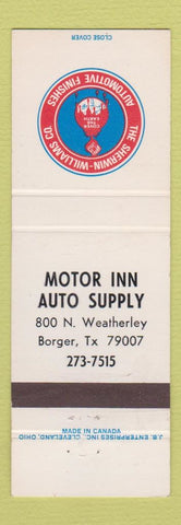 Matchbook Cover - Sherwin Williams Auto Paint Borger TX