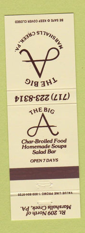 Matchbook Cover - Big A Marshalls Creek PA restaurant