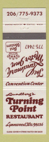 Matchbook Cover - Lundberg's Turning Point Restaurant Lynnwood WA Best Western