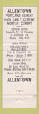 Matchbook Cover - Allentown Portland Cement PA