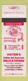 Matchbook Cover - Victor's Italian Deli Stamford CT