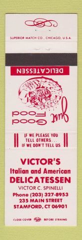 Matchbook Cover - Victor's Italian Deli Stamford CT