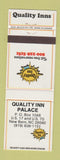 Matchbook Cover - Quality Inn New Bern NC