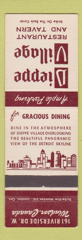 Matchbook Cover - Dieppe Village Windsor ON