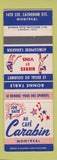 Matchbook Cover - Au Cafe Barabin Montreal QC Baseball hockey