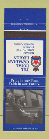Matchbook Cover - Royal Canadian Legion Norwich ON