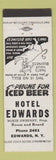 Matchbook Cover - Hotel Edwards NY