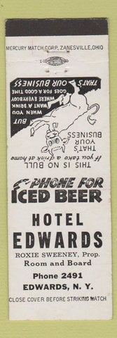 Matchbook Cover - Hotel Edwards NY