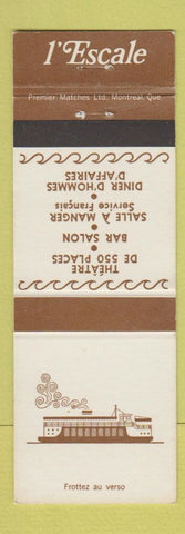 Matchbook Cover - L'Escale QC
