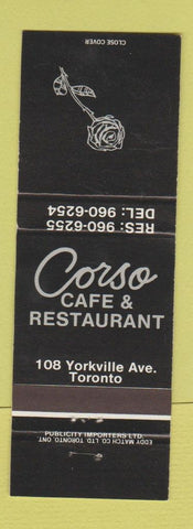 Matchbook Cover - Corso Cafe Restaurant Toronto ON