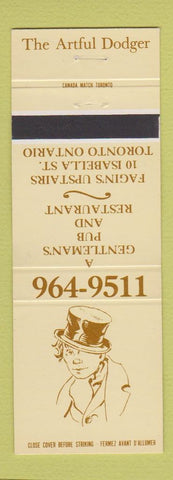 Matchbook Cover - Artful Dodger Pub Toronto ON
