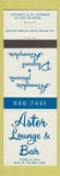 Matchbook Cover - Astor Lounge Bar QC