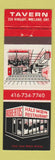 Matchbook Cover - Robertos' Half Moon Restaurant Tavern Welland ON