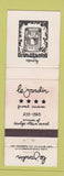Matchbook Cover - Le Jardin French Restaurant Ottawa ON WEAR