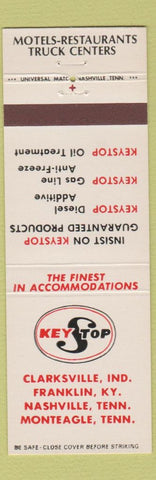 Matchbook Cover - Key Stop Truck Stop Clarksville IN Franklin KY Nashville TN
