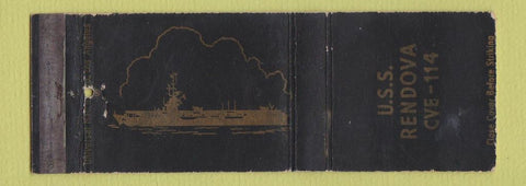 Matchbook Cover - USS Rendova CVE -114 Military WEAR