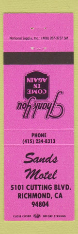 Matchbook Cover - Sands Motel Richmond CA