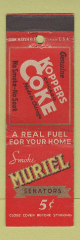 Matchbook Cover - Muriel Cigars Koppers Coke Coal Chicago IL