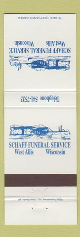 Matchbook Cover - Schaff Funeral Home West Allis WI