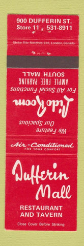 Matchbook Cover - Dufferin Mall Restaurant Toronto ON