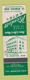 Matchbook Cover - Nicolett Hotel St Boniface MB