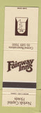 Matchbook Cover - Fairway Inns Norfolk Capital Hotels London UK England