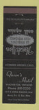 Matchbook Cover - Queen's Hotel Walkerton ON