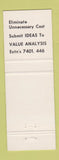 Matchbook Cover - United Aircraft Value Control Canada