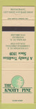 Matchbook Cover - Knotty Pine Restaurant Waterloo Cambridge Preston ON