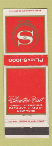 Matchbook Cover - Sheraton East Hotel New York City