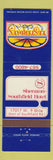 Matchbook Cover - Yesterday's Sheraton Hotel Southfield MI