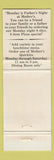 Matchbook Cover - Mothers Pizza WEAR