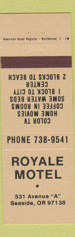 Matchbook Cover - Royale Motel Seaside OR GOLD