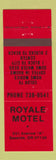 Matchbook Cover - Royale Motel Seaside OR RED