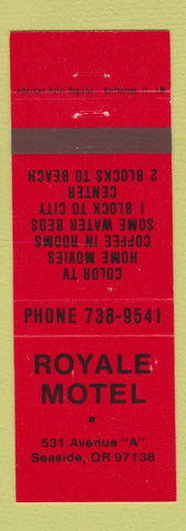 Matchbook Cover - Royale Motel Seaside OR RED