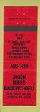 Matchbook Cover - Union Mills Grocery Deli Olympia WA