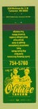 Matchbook Cover - The Office Tavern Tumwater WA