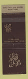 Matchbook Cover - Ritz Carlton Hotel Montreal QC WEAR